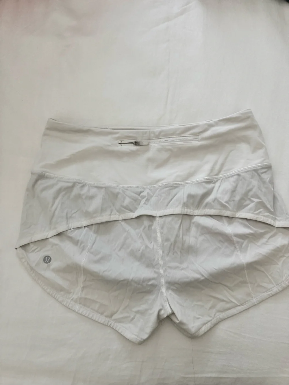 Lululemon Speed Up White Shorts